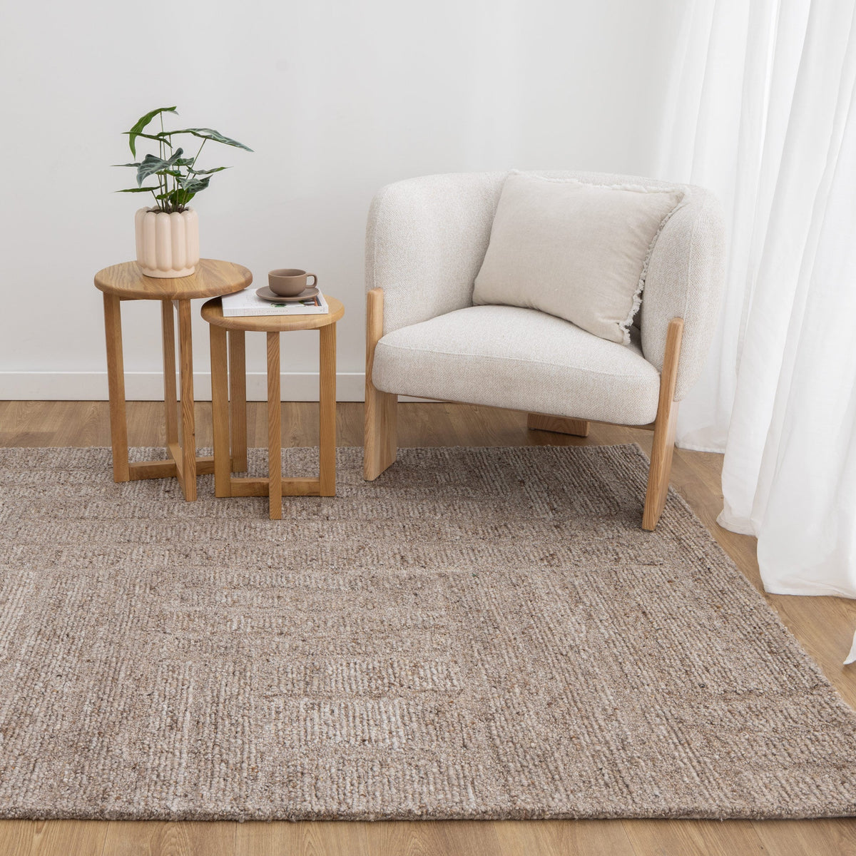 Rowan Cocoa Modern Wool Rug