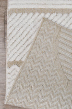 Contour Modern Sculpted Arches Textured Beige Rug