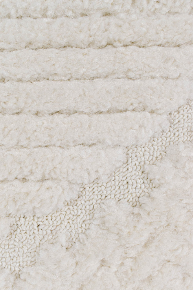 Contour Modern Sculpted Arches Textured Cream Rug