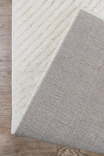Contour Modern Sculpted Arches Textured Cream Rug