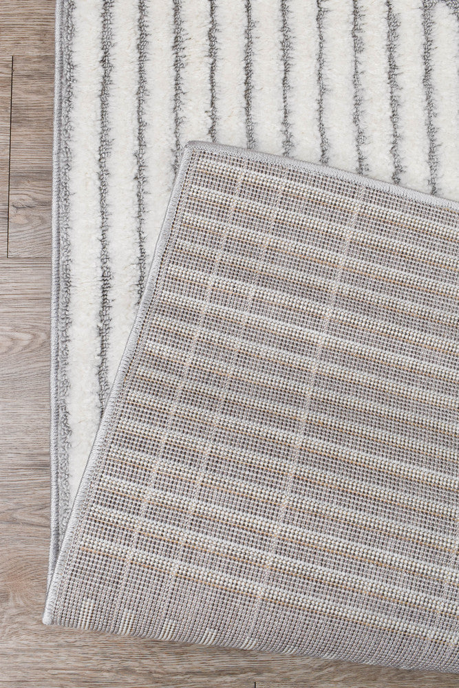 Contour Modern Sculpted Arches Textured Grey Rug
