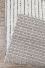 Contour Modern Sculpted Arches Textured Grey Rug