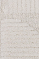 Contour Mid-Century Sculpted Half-Moon Cream Rug