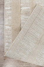 Contour Modern Sculpted Linear Column Beige Rug