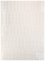 Contour Modern Sculpted Linear Column Cream Rug