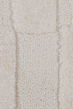 Contour Modern Sculpted Linear Column Cream Rug
