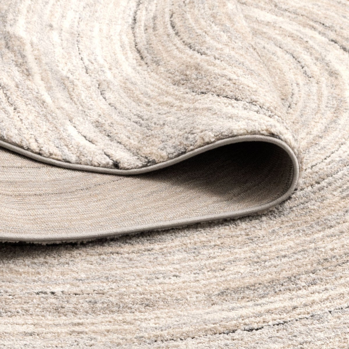Aspen Modern Ripple Grey Beige Rug