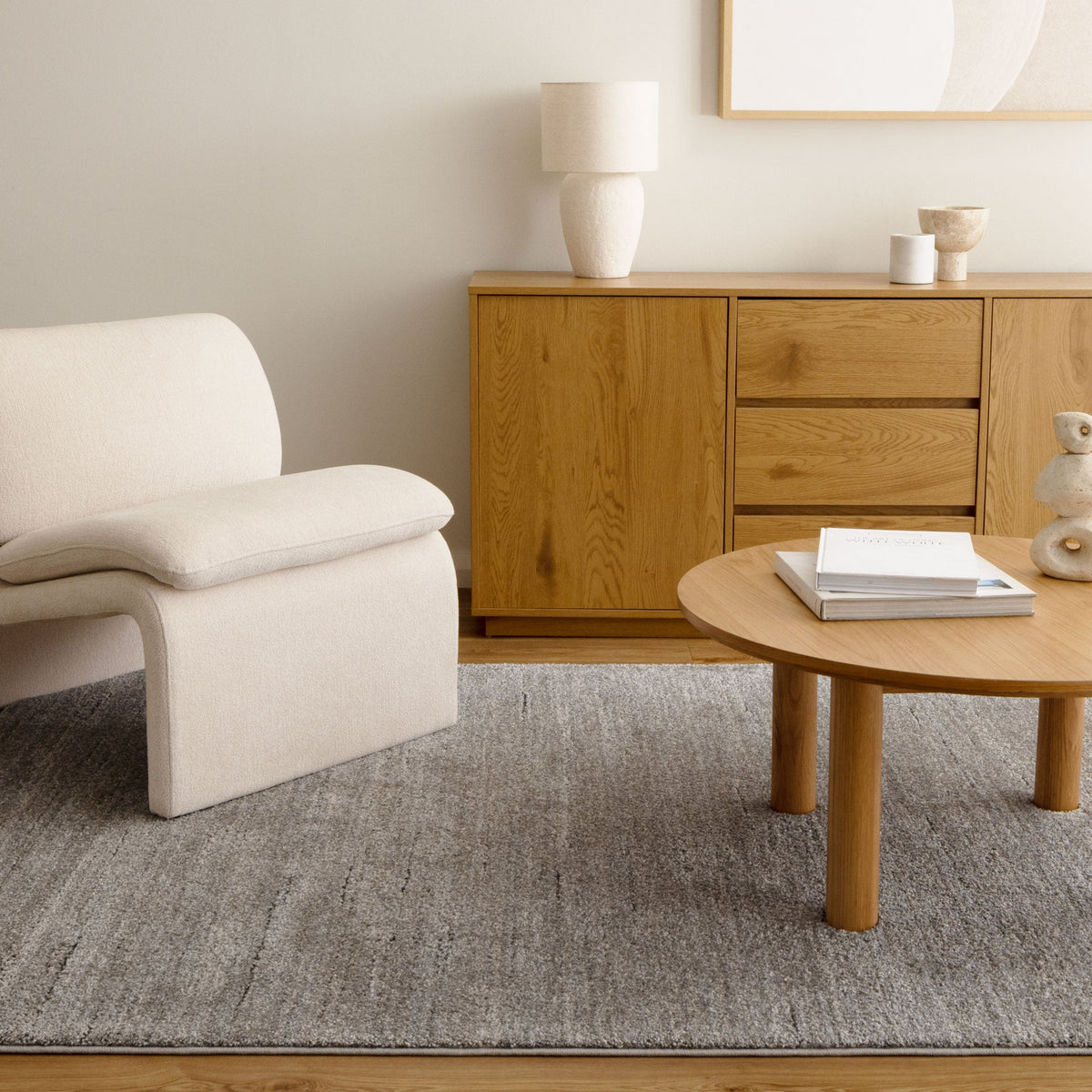 Aspen Minimalist Tonal Grey Rug