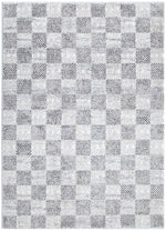 Aspen Grey Checkered Rug