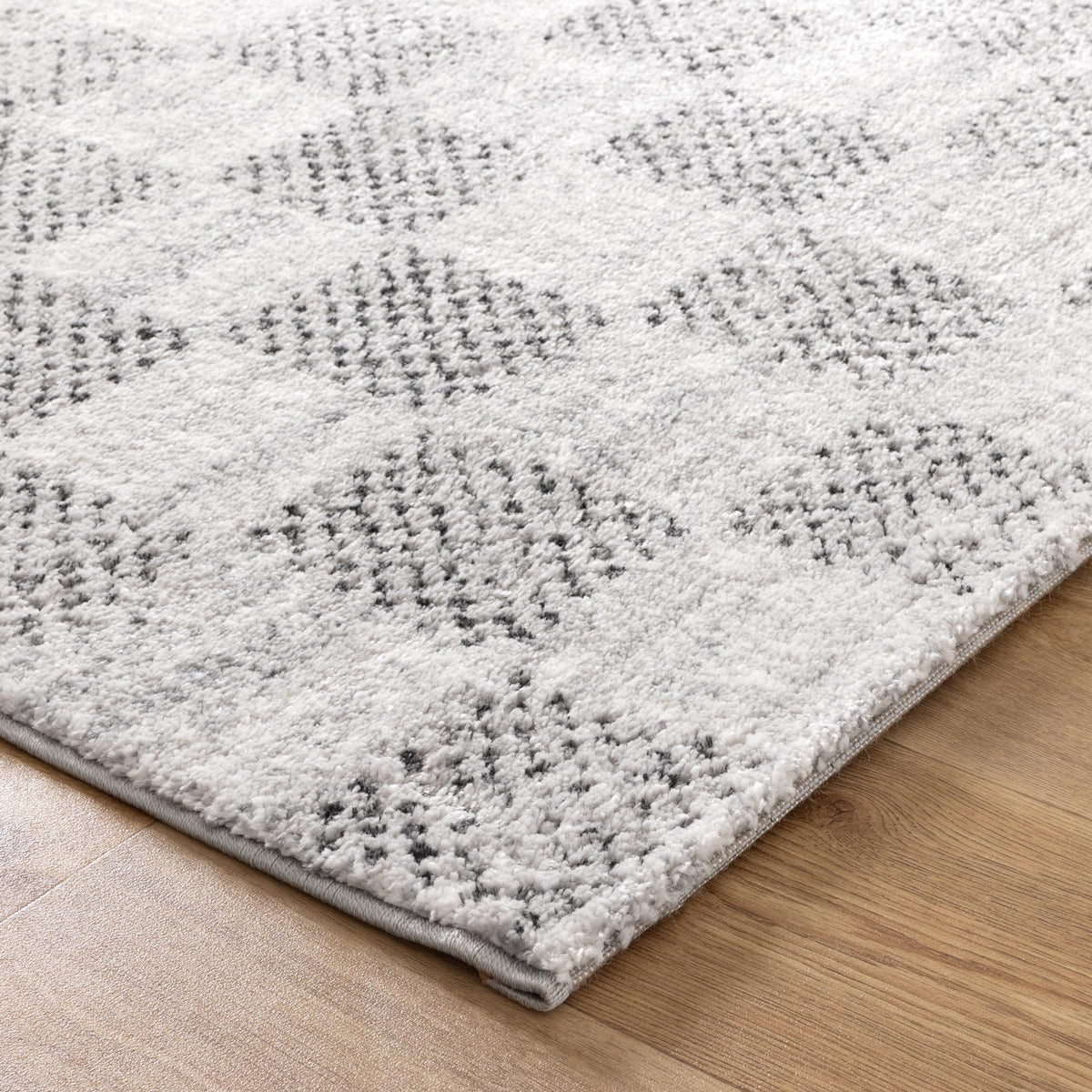 Aspen Grey Checkered Rug