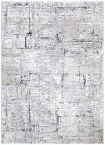 Aspen Grey Distressed Lines Rug
