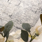 Aspen Grey Distressed Lines Rug