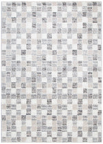 Aspen Grey Beige Checkered Rug