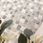 Aspen Grey Beige Checkered Rug