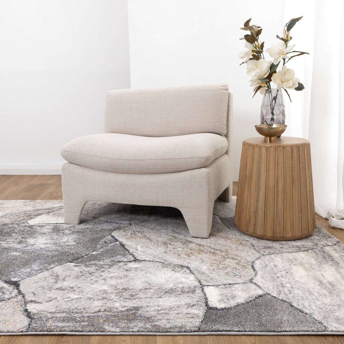 Aspen Grey Beige Sandstone Rug