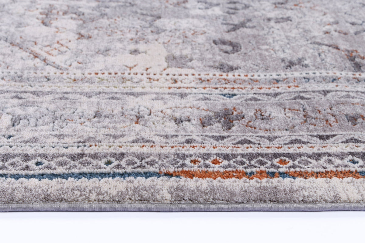 Timeless Haven Border Diamond Grey Multi Rug, [cheapest rugs online], [au rugs], [rugs australia]