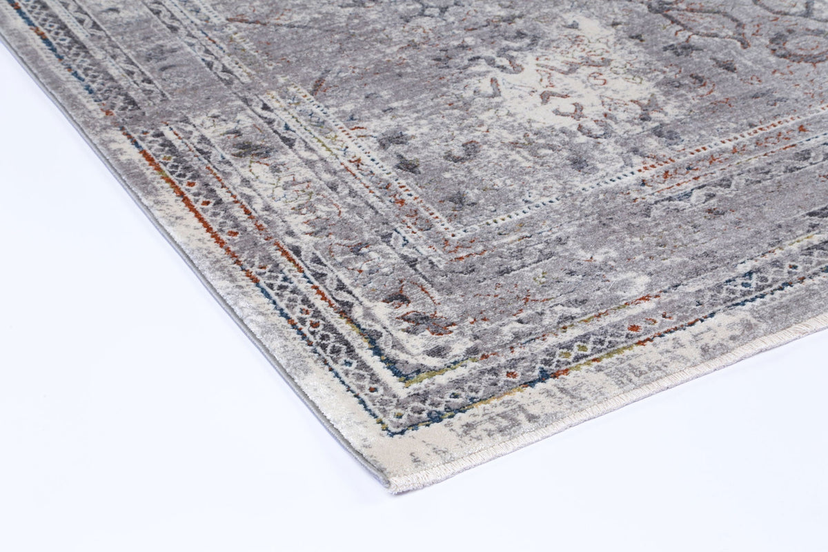 Timeless Haven Border Diamond Grey Multi Rug, [cheapest rugs online], [au rugs], [rugs australia]