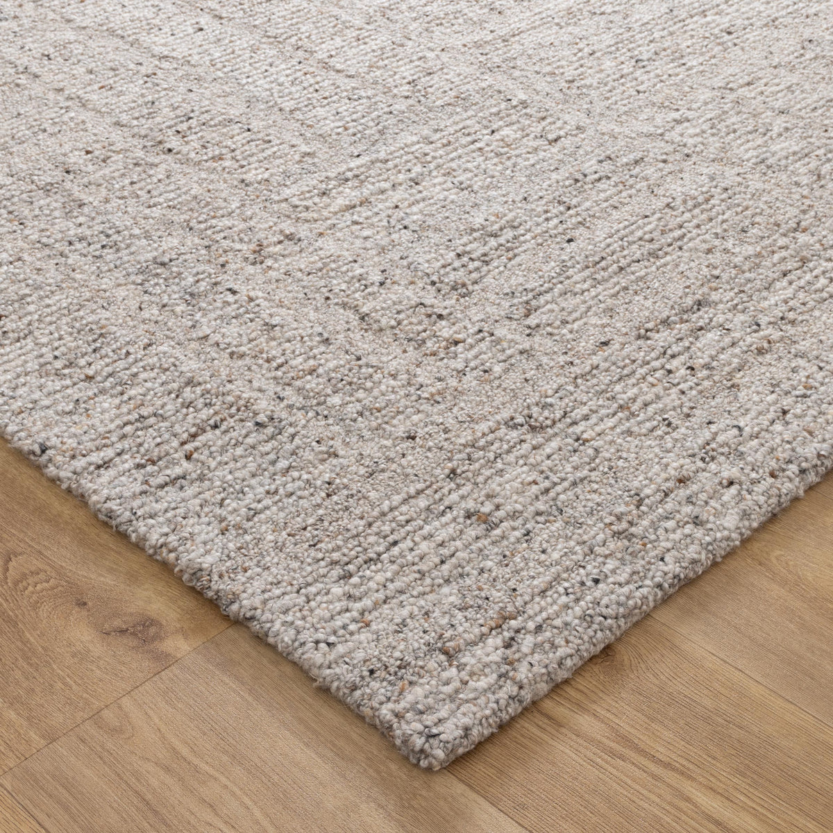 Rowan Greige Modern Wool Rug