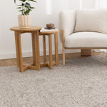 Rowan Greige Modern Wool Rug
