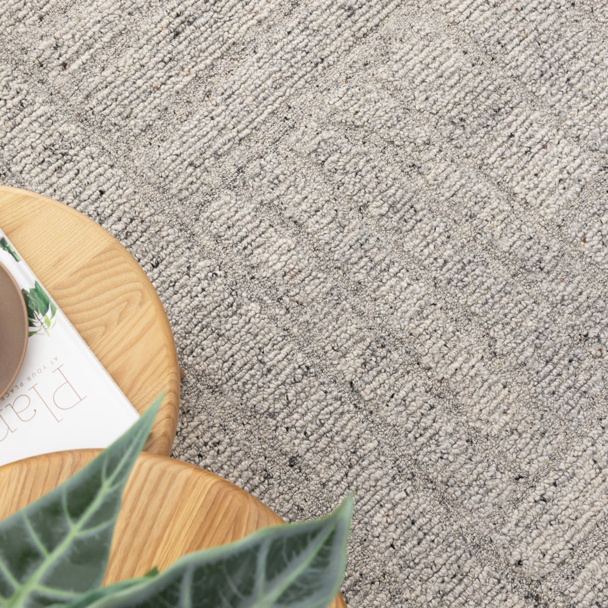 Rowan Grey Modern Wool Rug