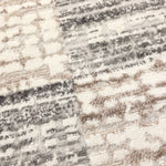 Luna Distressed Checkers Grey Beige Rug, [cheapest rugs online], [au rugs], [rugs australia]