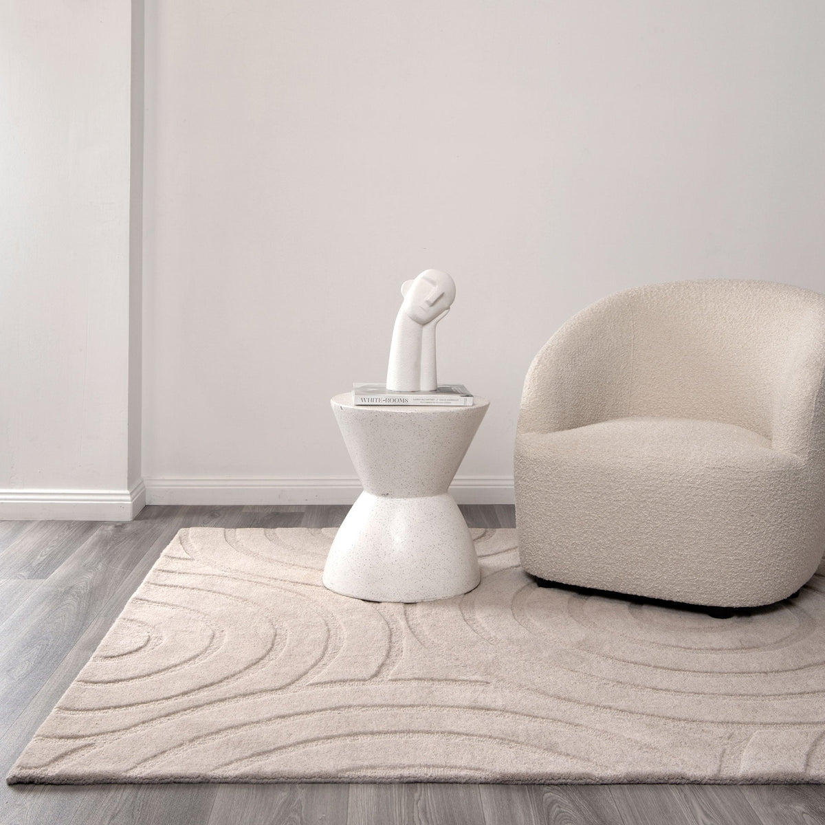 Nordic Nest Ellipse Beige Wool Rug, [cheapest rugs online], [au rugs], [rugs australia]
