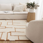Nordic Nest Lines Rust Wool Rug