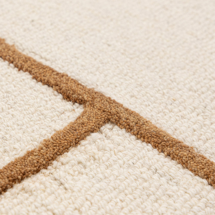 Nordic Nest Lines Rust Wool Rug, [cheapest rugs online], [au rugs], [rugs australia]