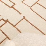 Nordic Nest Lines Rust Wool Rug