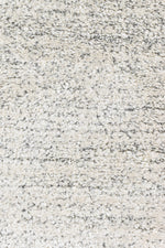 Nirvana Silver Grey Heathered Linear Microfibre Plush Rug