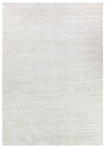 Nirvana Cream Heathered Linear Microfibre Plush Rug
