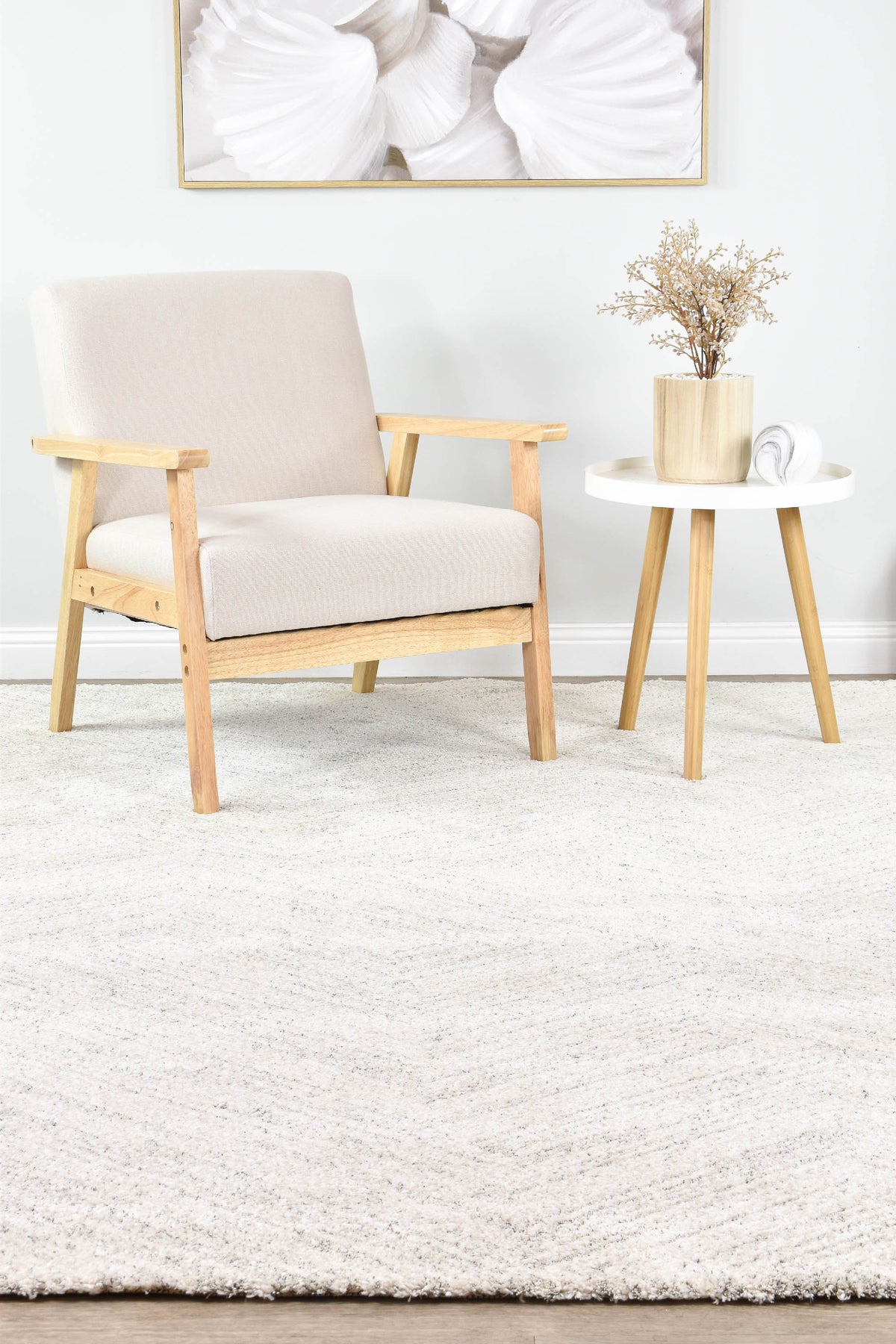 Nirvana Grey Multi-Directional Geometric Linear Plush Rug