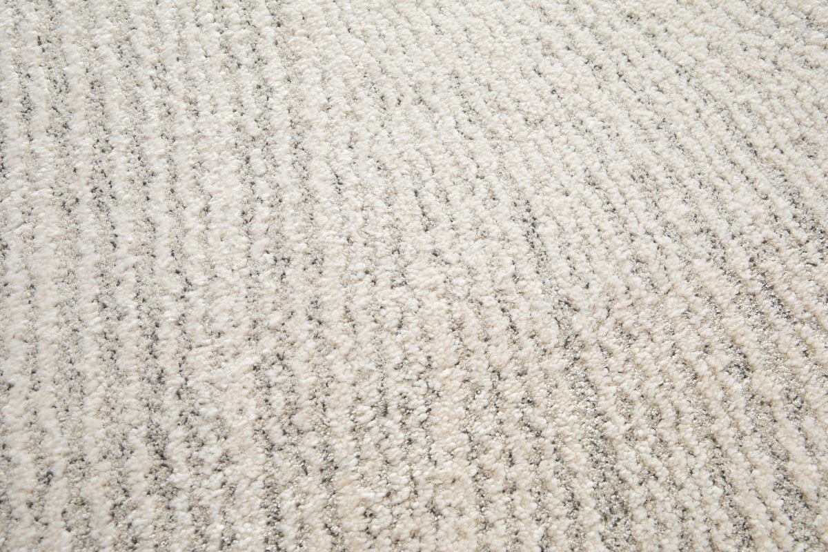 Nirvana Light Grey Organic Ripple Plush Rug