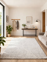 Nirvana Light Grey Organic Ripple Plush Rug