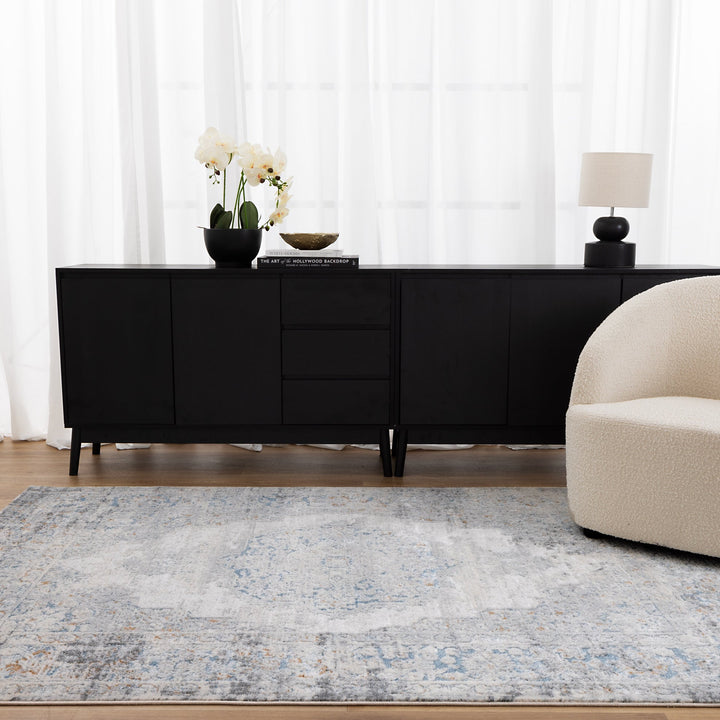 Harbour Haven Medallion Blue Rug, [cheapest rugs online], [au rugs], [rugs australia]