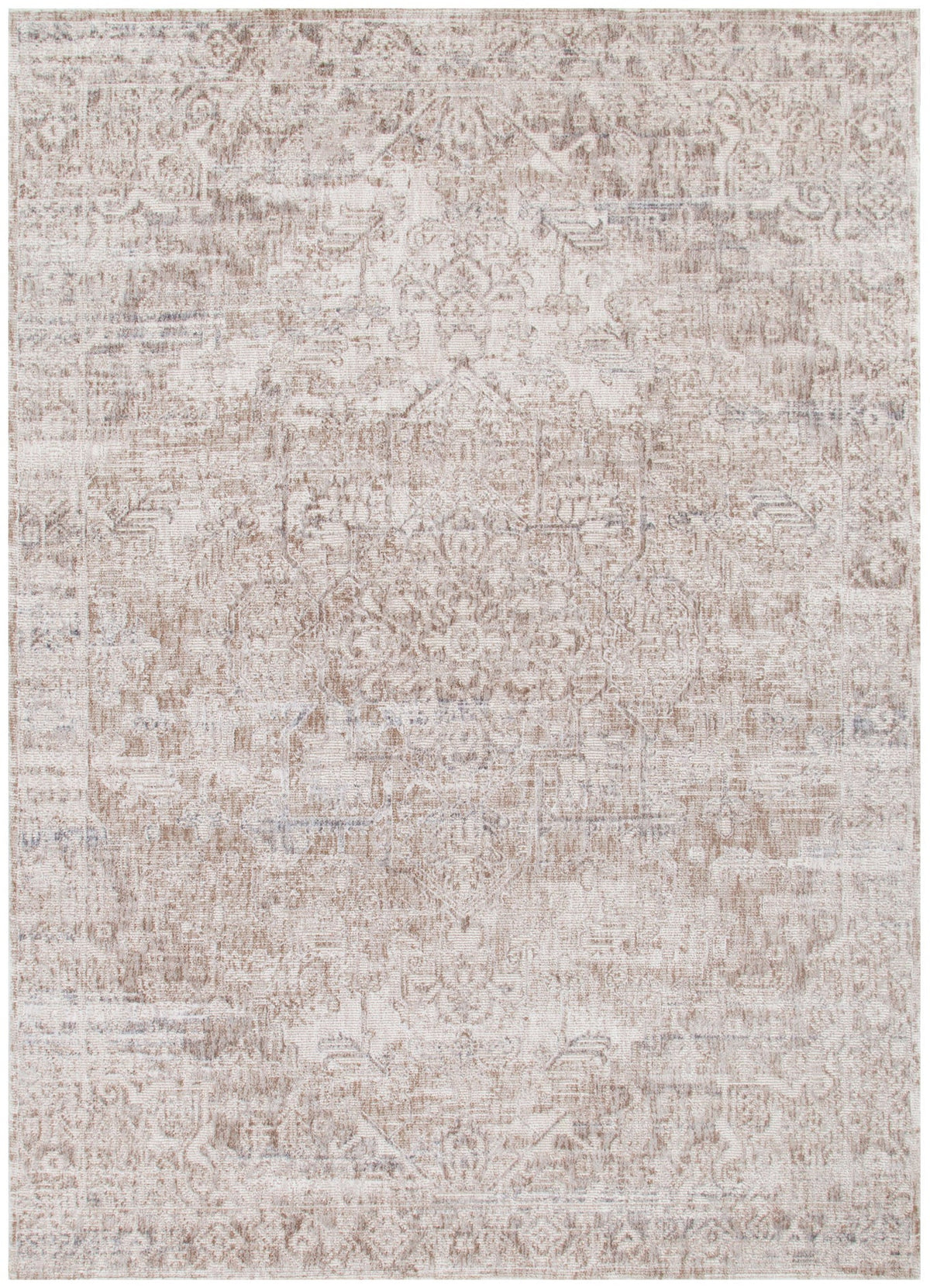 Muse Distressed Beige & Blue Transitional Rug