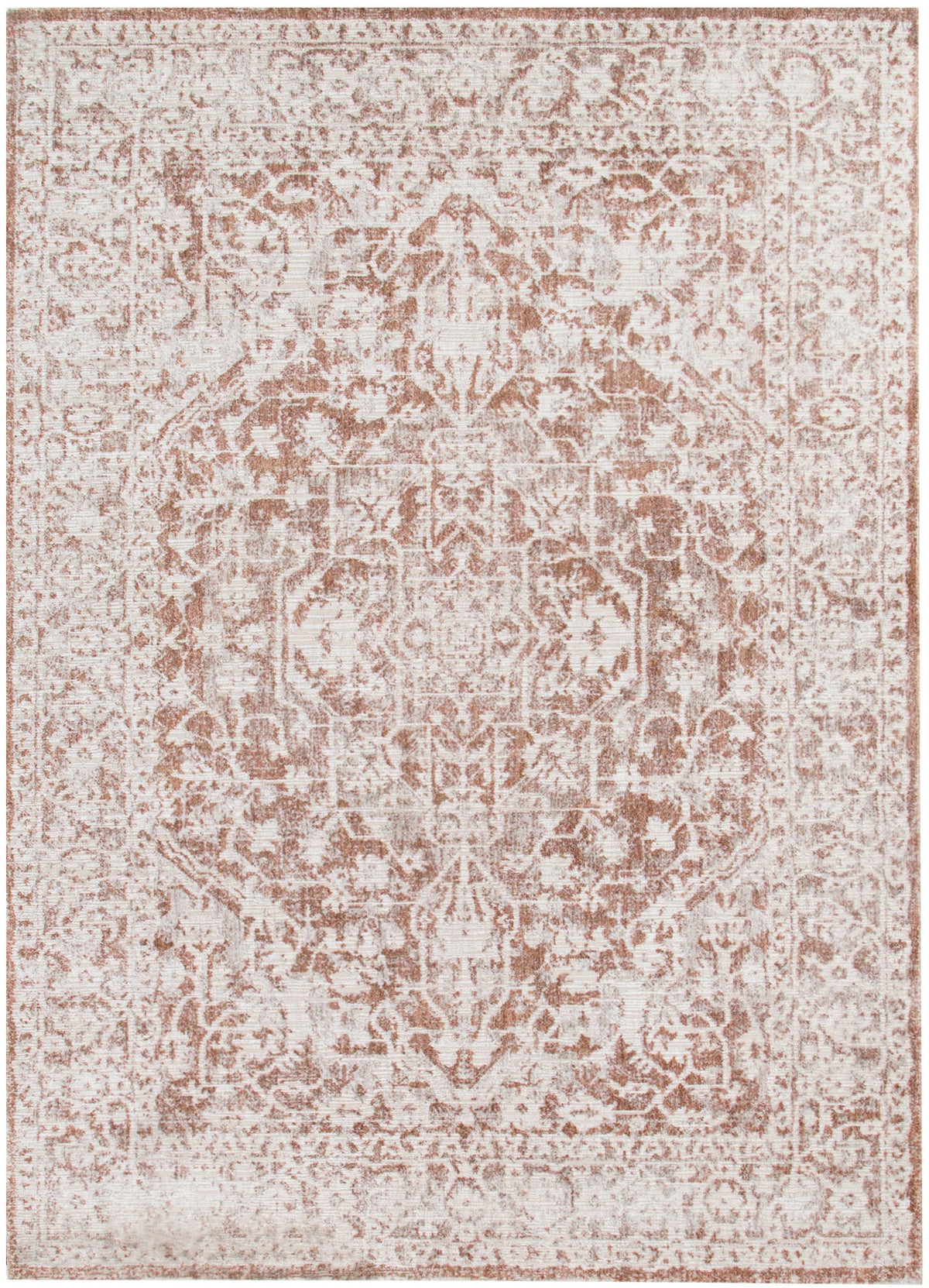 Muse Distressed Beige & Rust Transitional Rug
