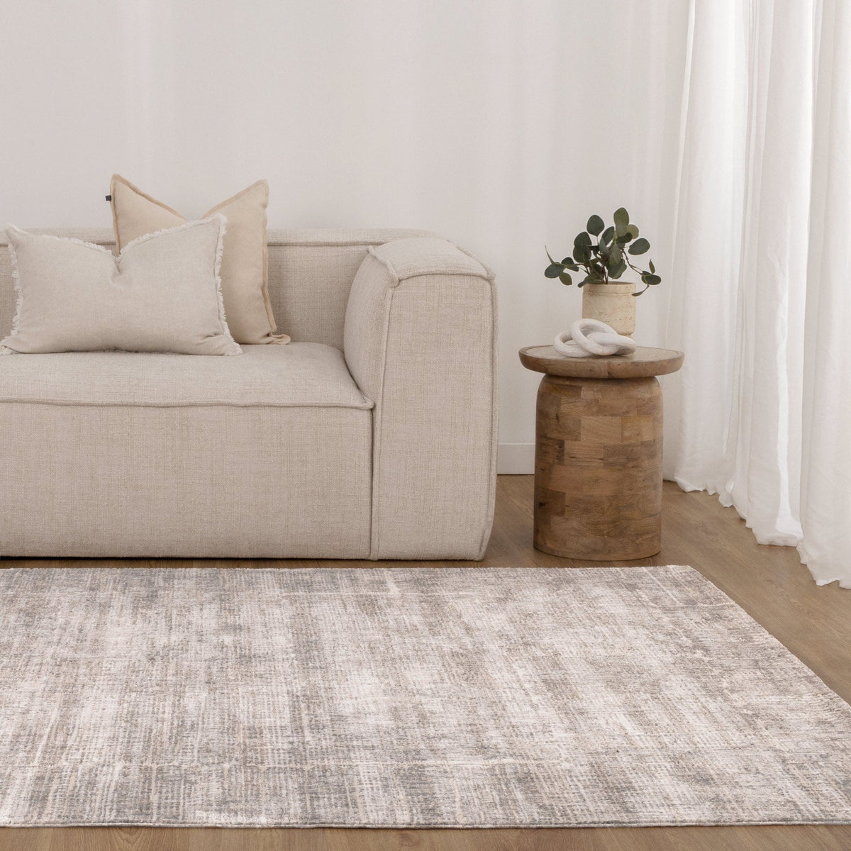 Muse Abstract Beige Transitional Rug