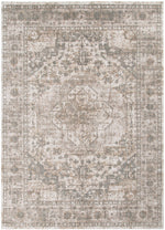 Muse Distressed Medallion Cream & Olive Transitional Rug