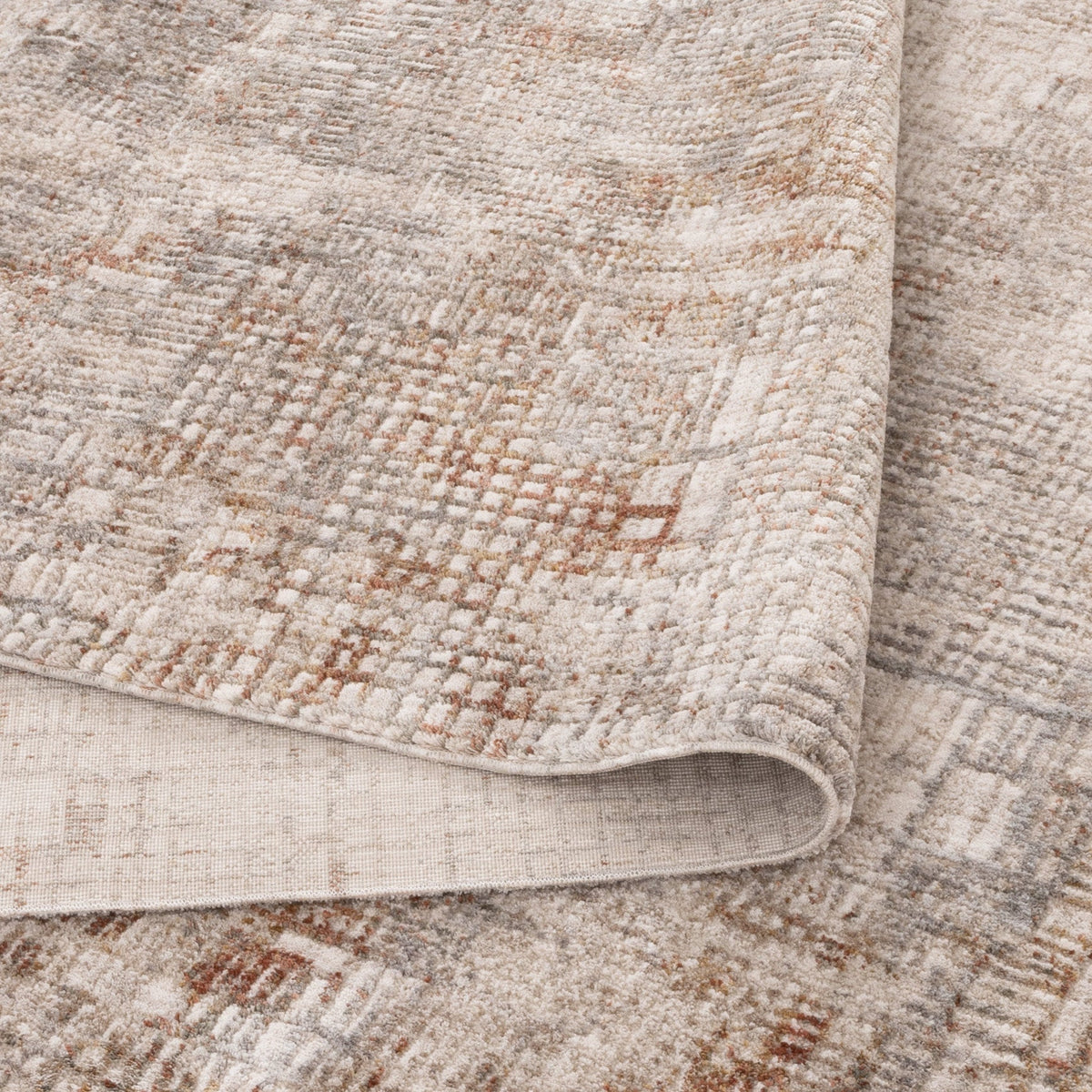 Muse Abstract Lines Multi Rust Transitional Rug