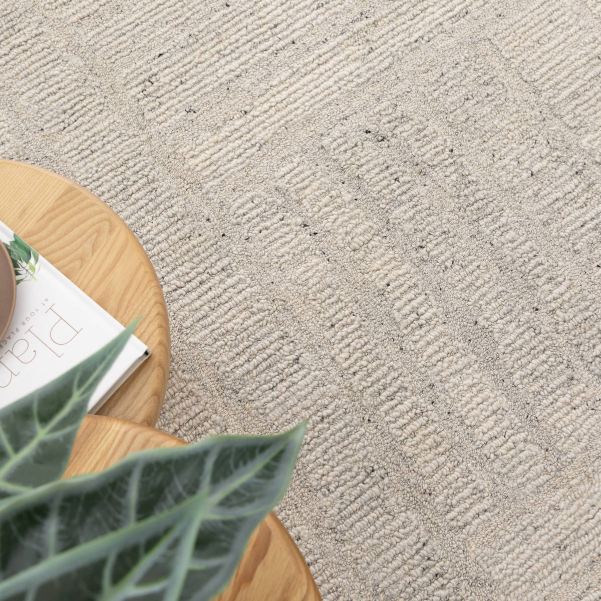 Rowan Silver Modern Wool Rug