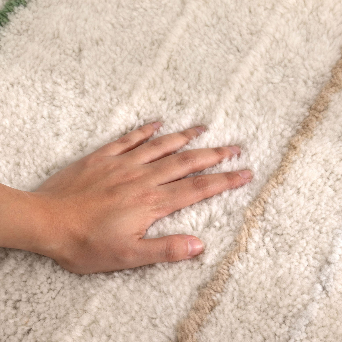 Sierra Olive Stripe Washable Wool Rug