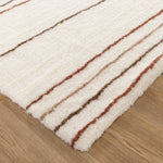 Sierra Terracotta Stripe Washable Wool Rug