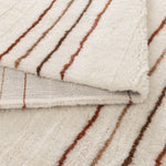 Sierra Terracotta Stripe Washable Wool Rug