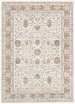 Nova Oriental Border Brown Rug