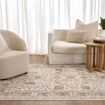 Nova Oriental Border Brown Rug