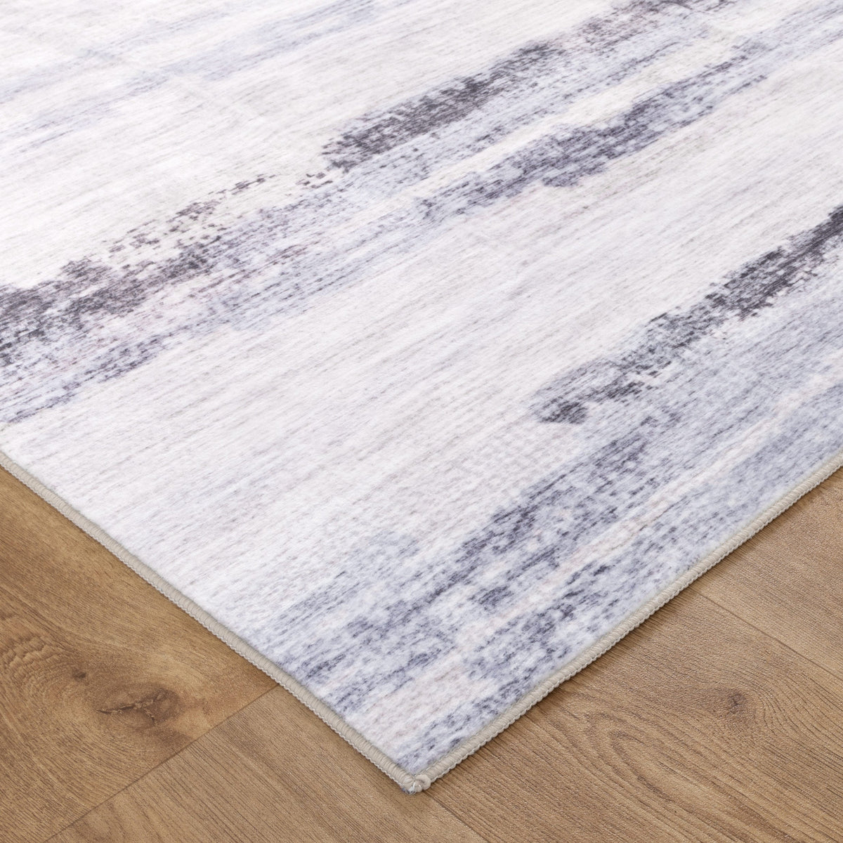Sunday Abstract Blue Multi Machine Washable Rug