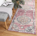Clara Hollow Medalion Transitional Blush Rug - The Rugs