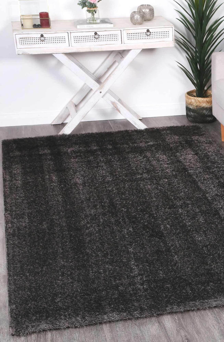 Oasis Soft Shag Anthracite Rug - The Rugs
