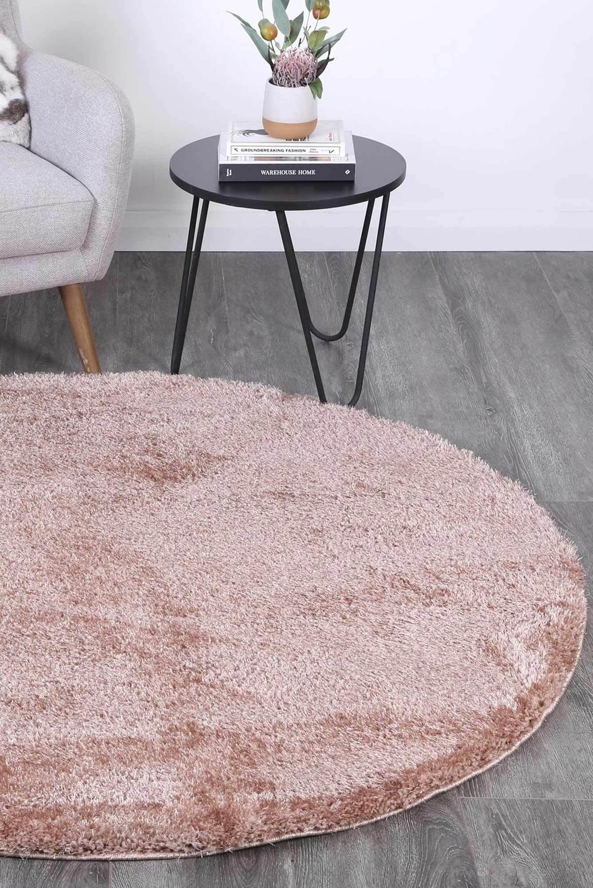 Oasis Soft Shag Round Rug Camel - The Rugs